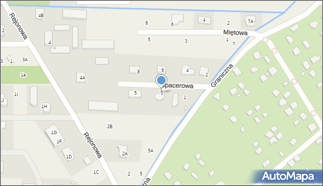 Wola Mrokowska, Spacerowa, 3, mapa Wola Mrokowska