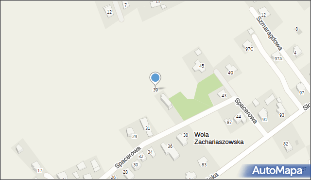 Wola Zachariaszowska, Spacerowa, 39, mapa Wola Zachariaszowska