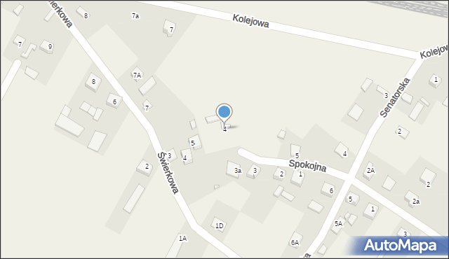Wolica, Spokojna, 4, mapa Wolica