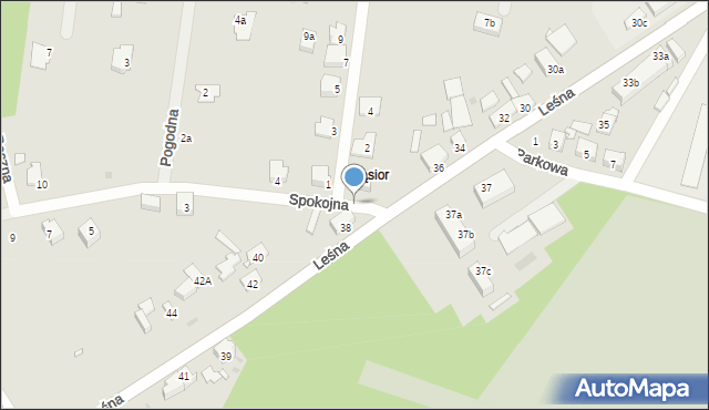 Wołów, Spokojna, 2, mapa Wołów