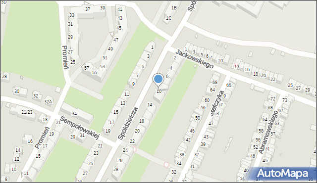 Wrocław, Spółdzielcza, 10, mapa Wrocławia