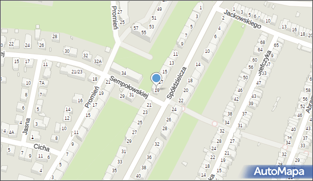 Wrocław, Spółdzielcza, 19, mapa Wrocławia