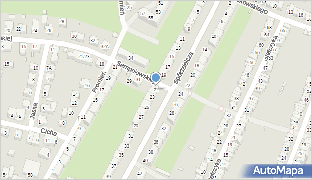 Wrocław, Spółdzielcza, 21, mapa Wrocławia