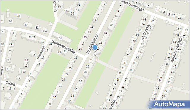 Wrocław, Spółdzielcza, 22, mapa Wrocławia