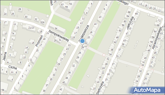 Wrocław, Spółdzielcza, 24, mapa Wrocławia