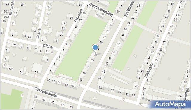 Wrocław, Spółdzielcza, 33, mapa Wrocławia