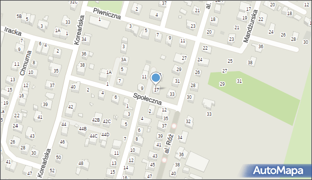 Wrocław, Społeczna, 17, mapa Wrocławia