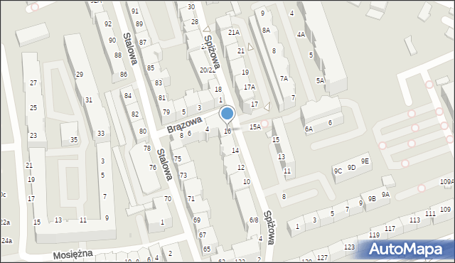 Wrocław, Spiżowa, 16, mapa Wrocławia