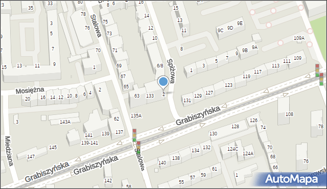 Wrocław, Spiżowa, 2, mapa Wrocławia