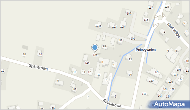 Wrząsowice, Spacerowa, 12a, mapa Wrząsowice