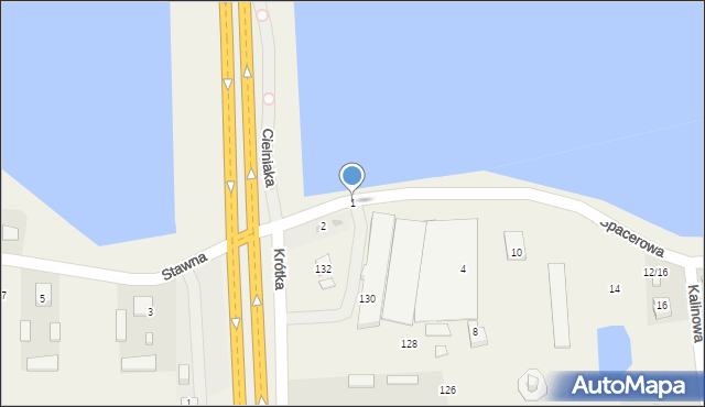 Wsola, Spacerowa, 1, mapa Wsola