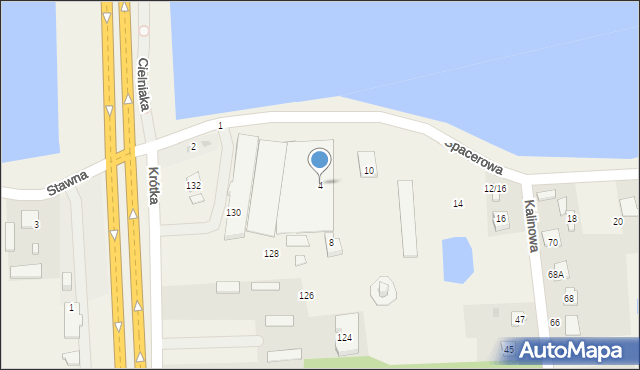 Wsola, Spacerowa, 4, mapa Wsola