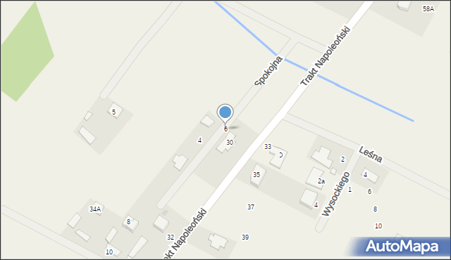 Wszebory, Spokojna, 6, mapa Wszebory