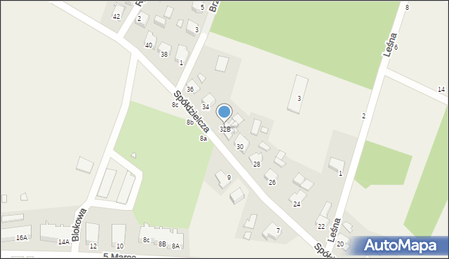 Wysoka Kamieńska, Spółdzielcza, 32B, mapa Wysoka Kamieńska