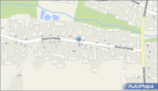 Wysokin, Spoczyńskiej Heleny, dr., 15, mapa Wysokin