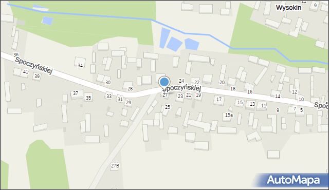 Wysokin, Spoczyńskiej Heleny, dr., 27, mapa Wysokin