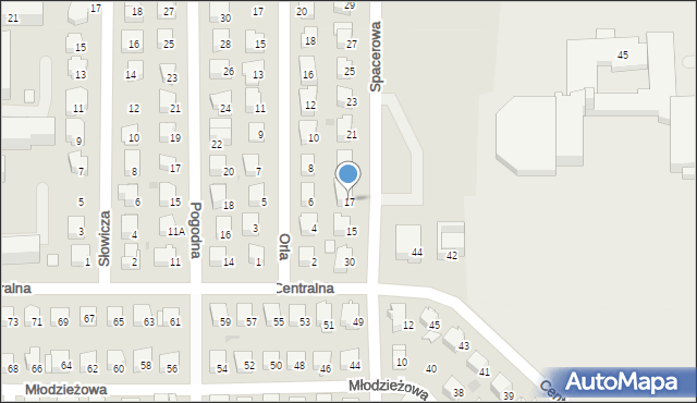 Wyszków, Spacerowa, 17, mapa Wyszków