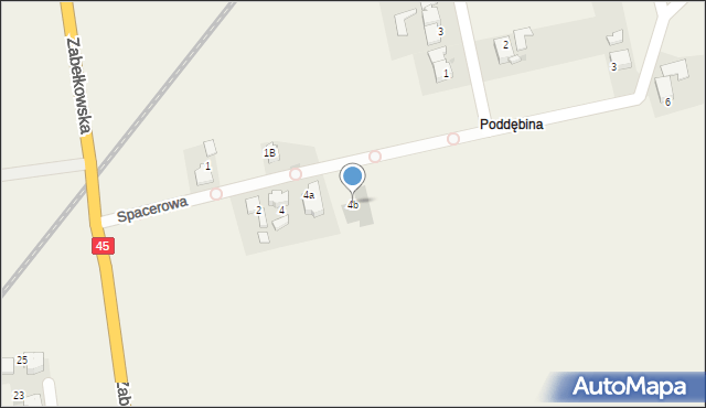 Zabełków, Spacerowa, 4b, mapa Zabełków