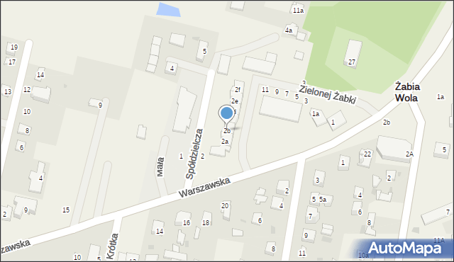 Żabia Wola, Spółdzielcza, 2b, mapa Żabia Wola