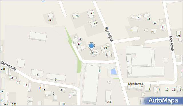 Zabierzów, Spokojna, 7a, mapa Zabierzów