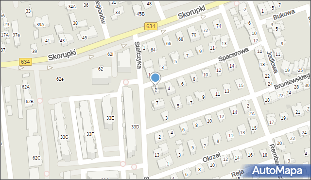 Ząbki, Spacerowa, 2, mapa Ząbki