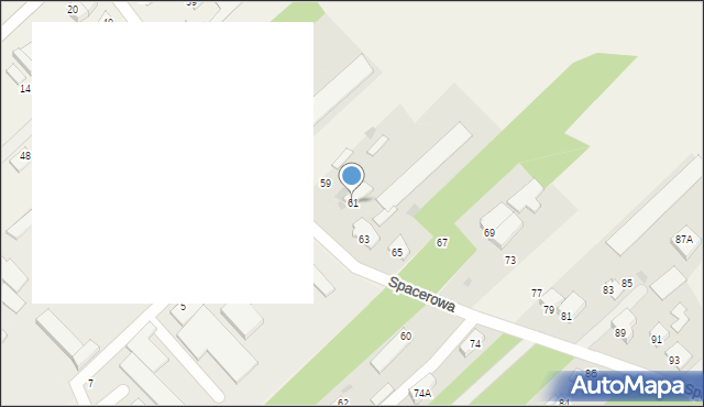 Żabokliki, Spacerowa, 61, mapa Żabokliki