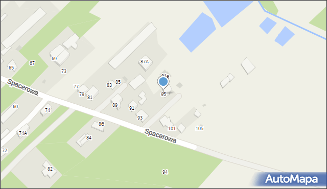 Żabokliki, Spacerowa, 95, mapa Żabokliki