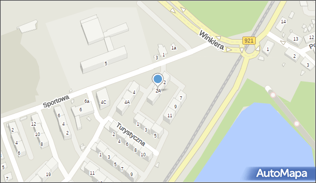 Zabrze, Sportowa, 2A, mapa Zabrza