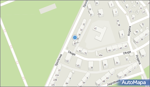 Zabrze, Sportowa, 40, mapa Zabrza