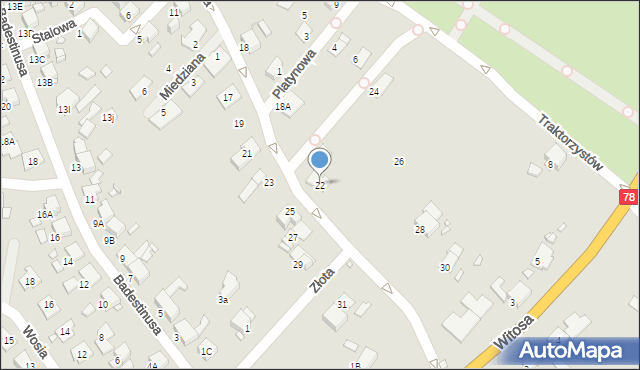 Zabrze, Spółdzielcza, 22, mapa Zabrza