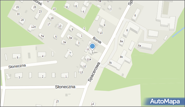 Zagnańsk, Spacerowa, 11b, mapa Zagnańsk