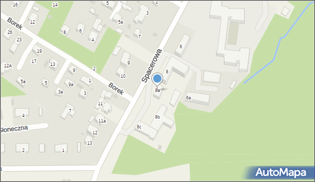 Zagnańsk, Spacerowa, 8a, mapa Zagnańsk
