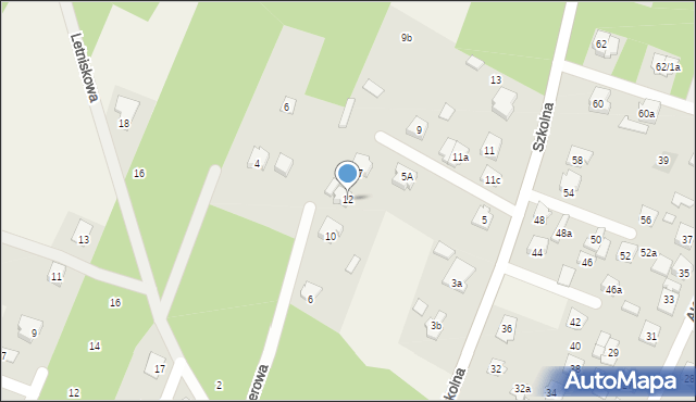 Zagościniec, Spacerowa, 12, mapa Zagościniec