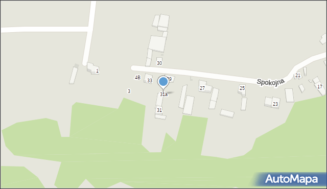 Zakroczym, Spokojna, 31a, mapa Zakroczym