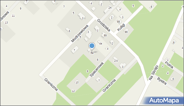 Zalesie, Spacerowa, 6a, mapa Zalesie