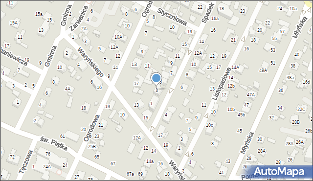 Zamość, Spadek, 3, mapa Zamościa