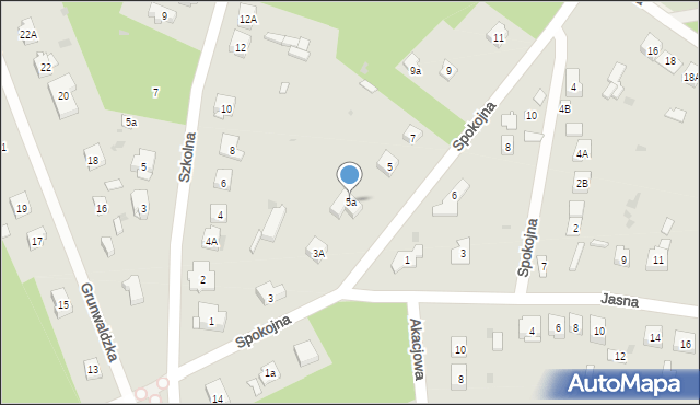 Żarki-Letnisko, Spokojna, 5a, mapa Żarki-Letnisko