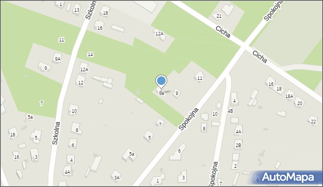 Żarki-Letnisko, Spokojna, 9a, mapa Żarki-Letnisko