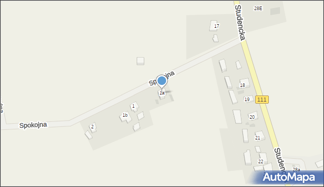 Żarnowo, Spokojna, 1a, mapa Żarnowo