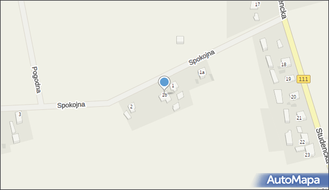 Żarnowo, Spokojna, 1b, mapa Żarnowo