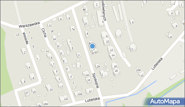 Zawidów, Spokojna, 4, mapa Zawidów