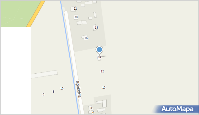 Zawiszyn, Spokojna, 14, mapa Zawiszyn