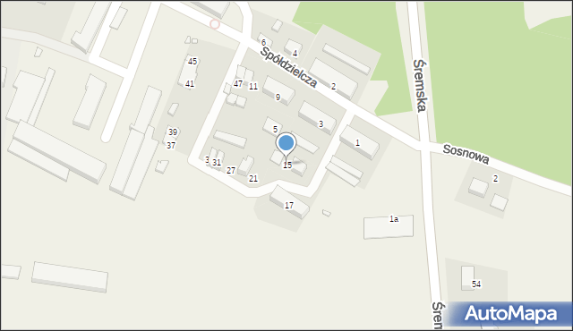Zbrudzewo, Spółdzielcza, 15, mapa Zbrudzewo