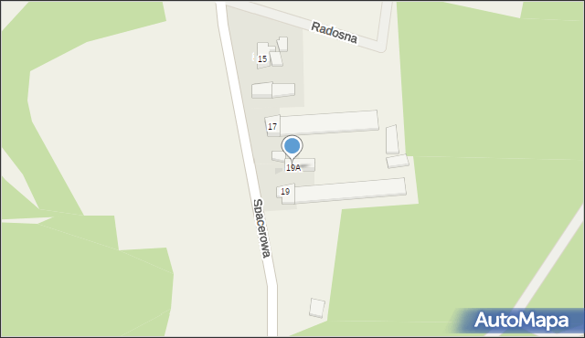 Zbychowo, Spacerowa, 19A, mapa Zbychowo