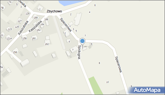 Zbychowo, Spokojna, 1, mapa Zbychowo