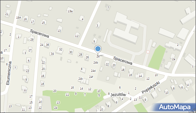 Zbylitowska Góra, Spacerowa, 24, mapa Zbylitowska Góra