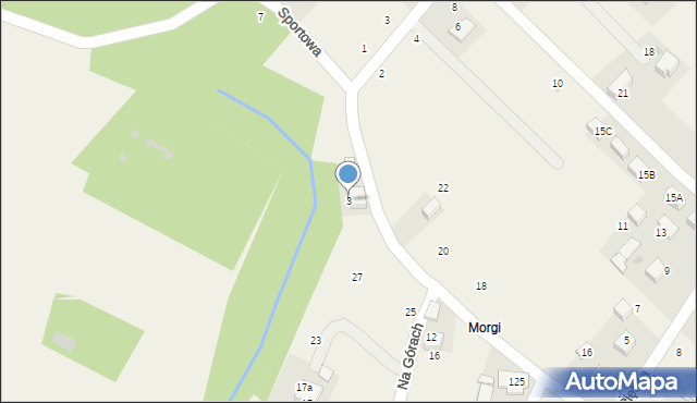 Zelków, Sportowa, 3, mapa Zelków