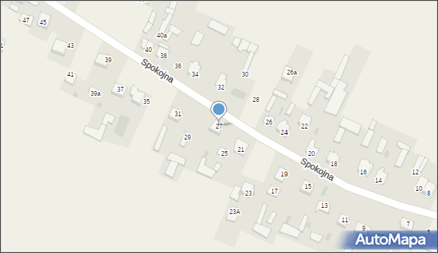 Żelków-Kolonia, Spokojna, 27, mapa Żelków-Kolonia