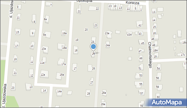 Zgorzelec, Spokojna, 25, mapa Zgorzelec