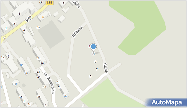 Ziębice, Spacerowa, 11, mapa Ziębice